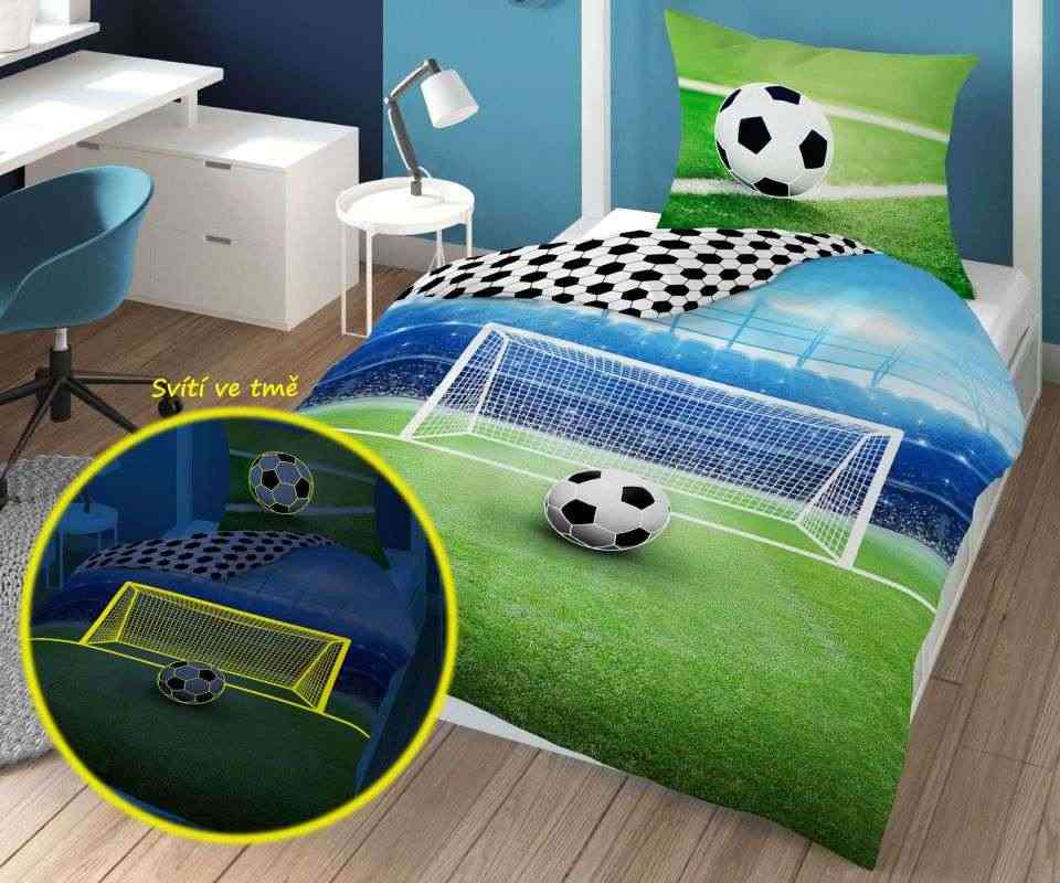 Povlečení Fotbal aréna svítící 140/200, 70/80