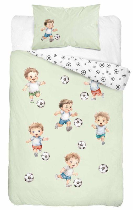 Povlečení do postýlky Malý Fotbalista zelinkavá 100/135, 40/60