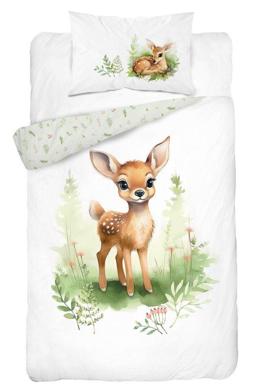 Bambusové povlečení do postýlky Koloušek zelinkavá 100/135, 40/60