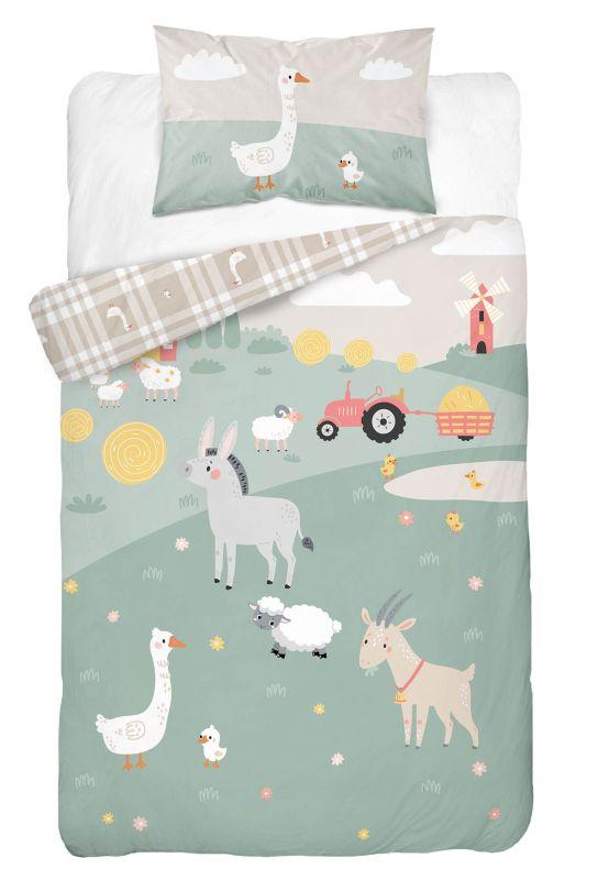 Bambusové povlečení do postýlky zvířátka z farmy B 100/135, 40/60