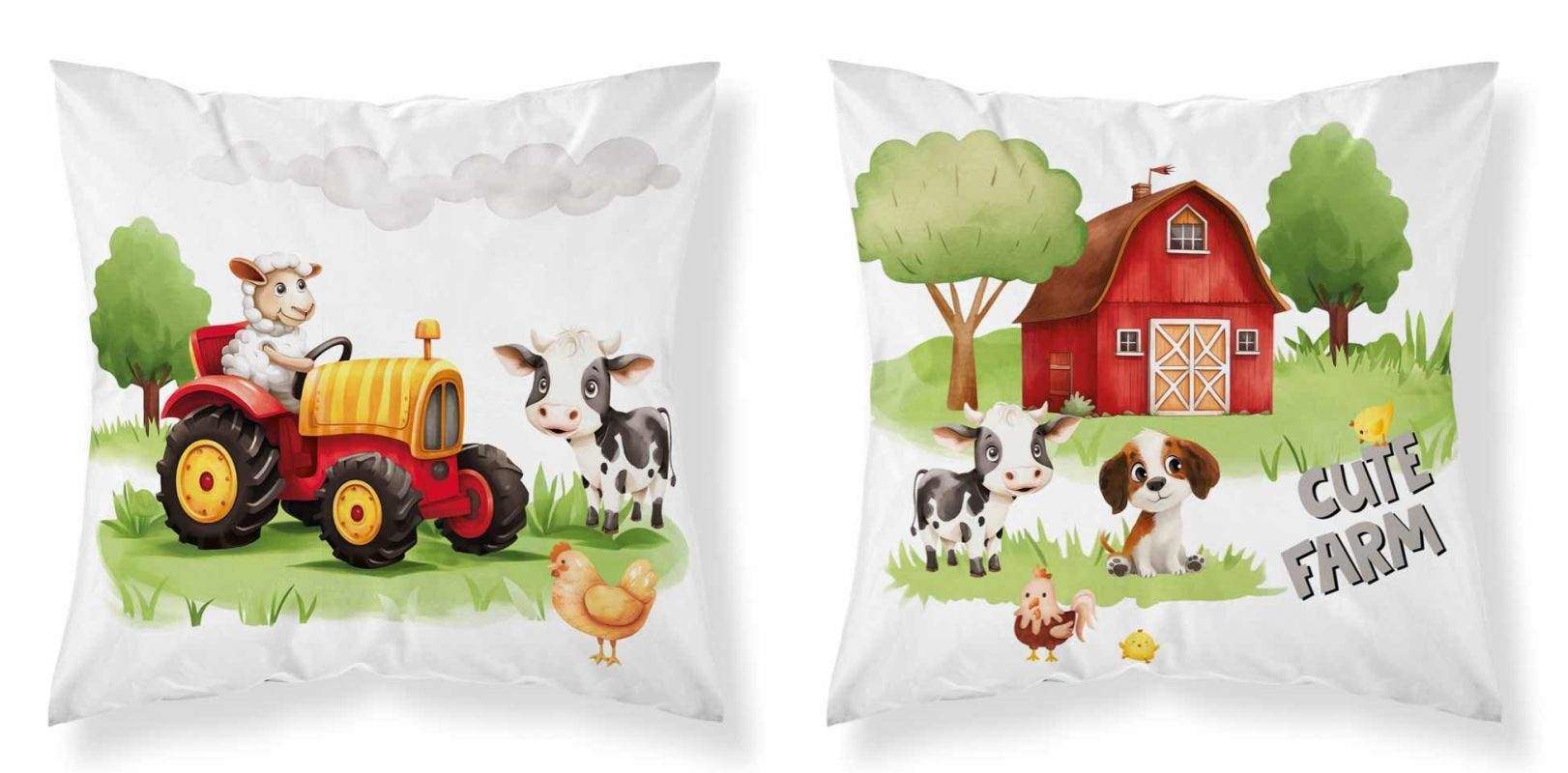 Povlak na polštářek Farma červená 40/40