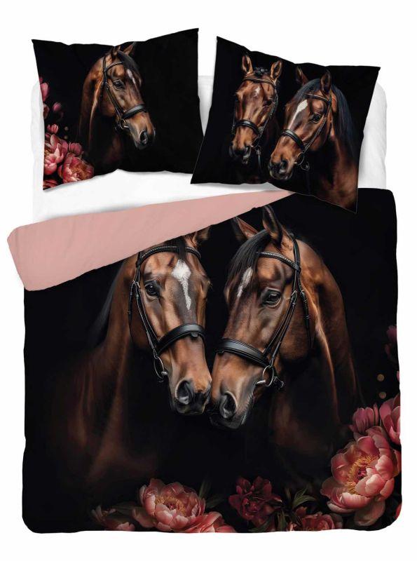 Francouzské povlečení Koně Love 220/200, 2x70/80
