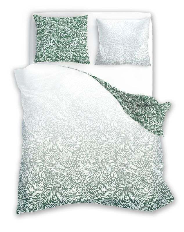 Povlečení bavlněný satén Milagro Verde 10 Listy 140/200, 70/90
