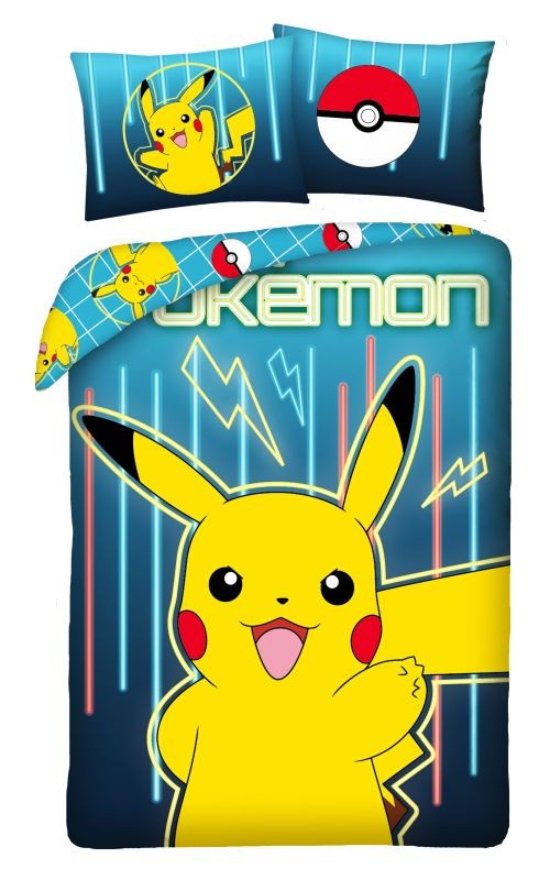 Povlečení Pokémon Pikachu blesky 140/200, 70/90