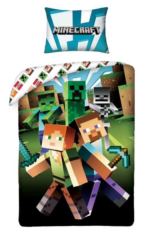 Povlečení Minecraft zombie 140/200, 70/90