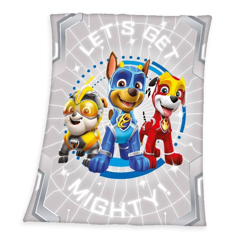 Fleece deka Paw Patrol grey 130/160