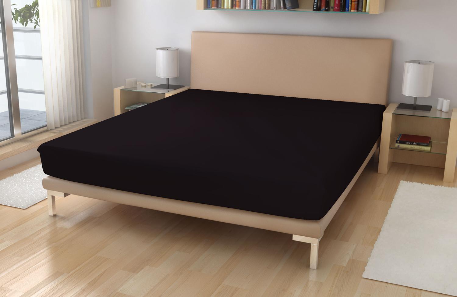 Froté prostěradlo EXKLUSIVE Černá 180/200
