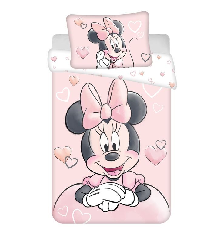 Povlečení do postýlky Minnie Powder pink baby 100/135, 40/60
