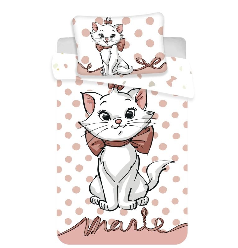 Povlečení do postýlky Kočička Marie dots 02 baby 100/135, 40/60