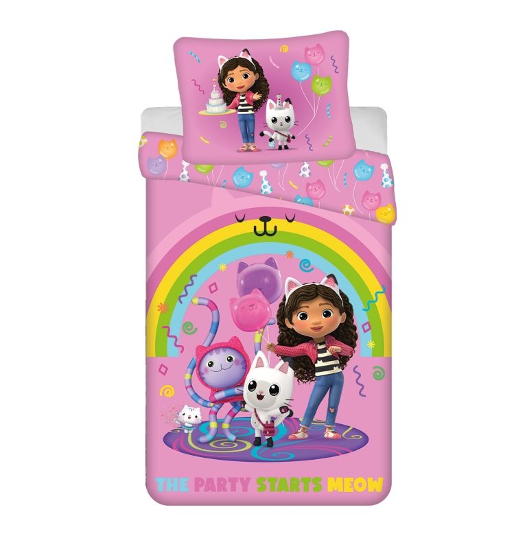 Povlečení Gábinin kouzelný domek Rainbow Party micro 140x200, 70x90