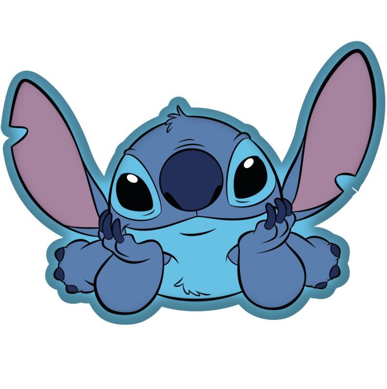Tvarovaný mikroplyšový polštářek Lilo and Stitch 33x25 cm