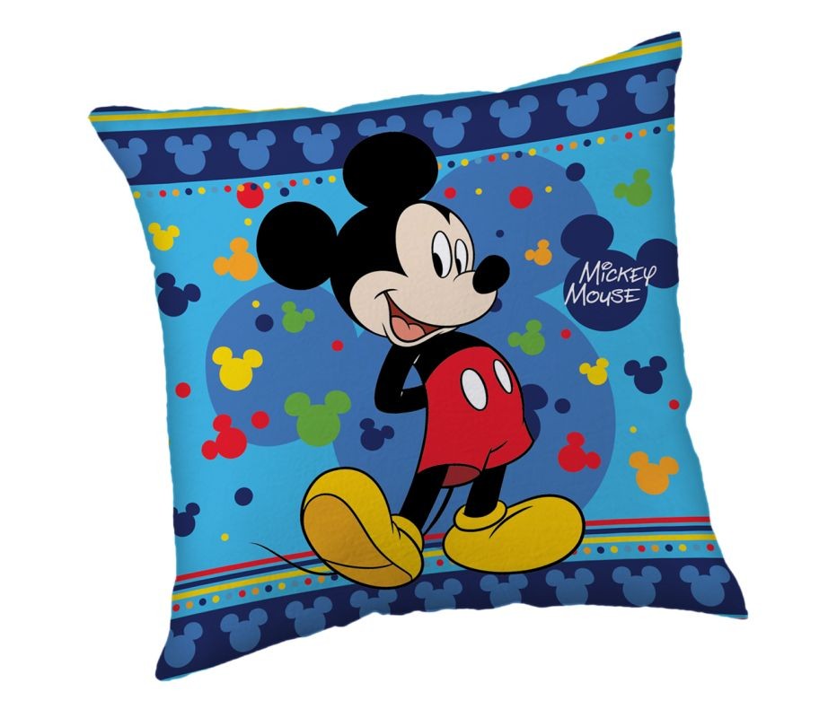 Mikroplyšový polštářek Mickey Blue 40/40