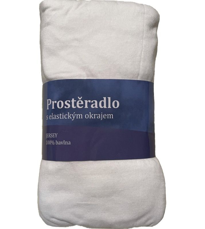 Prostěradlo Jersey Bílá 180/200