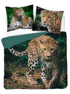 Francouzské povlečení Leopard natur 220/200, 2x70/80