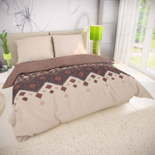 Francouzské povlečení COFFEE béžové 220/200, 2x 70/90
