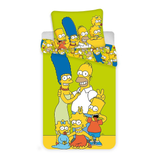 Povlečení Simpsons Family green 140/200, 70/90