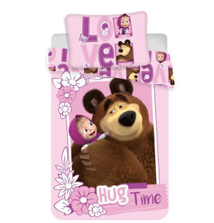 Povlečení do postýlky Máša a Medvěd Love baby 100/135, 40/60