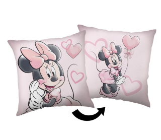 Mikroplyšový polštářek Minnie Pink heart 02 35/35
