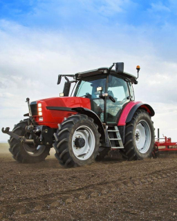 Deka mikroflanel s digitálním tiskem Traktor red 120/150